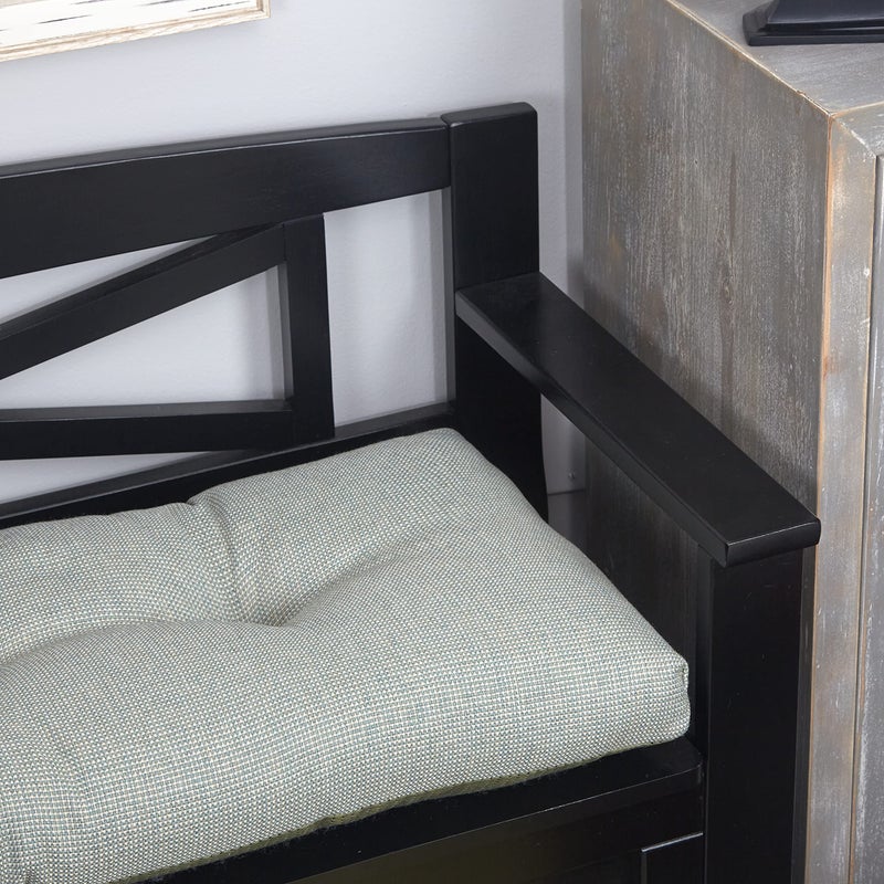 Klear Vu وسادة مقعد كليار فو غير قابلة للانزلاق للأثاث الداخلي، مجمعة في الولايات المتحدة، تخزين في المدخل، نافذة باي، ركن الزاوية أو مقعد البيانو، 35 بوصة، سبا صلب - Image 1